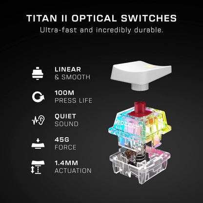 Roccat: Vulcan Ii Mini - Rgb Gaming Keyboard - White (Pc)