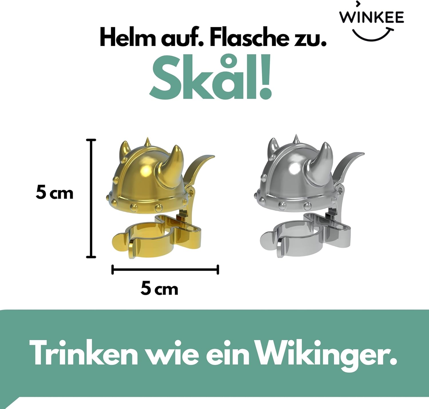 Winkee - Viking Helmet Bottle Stopper Set - 2 Inches