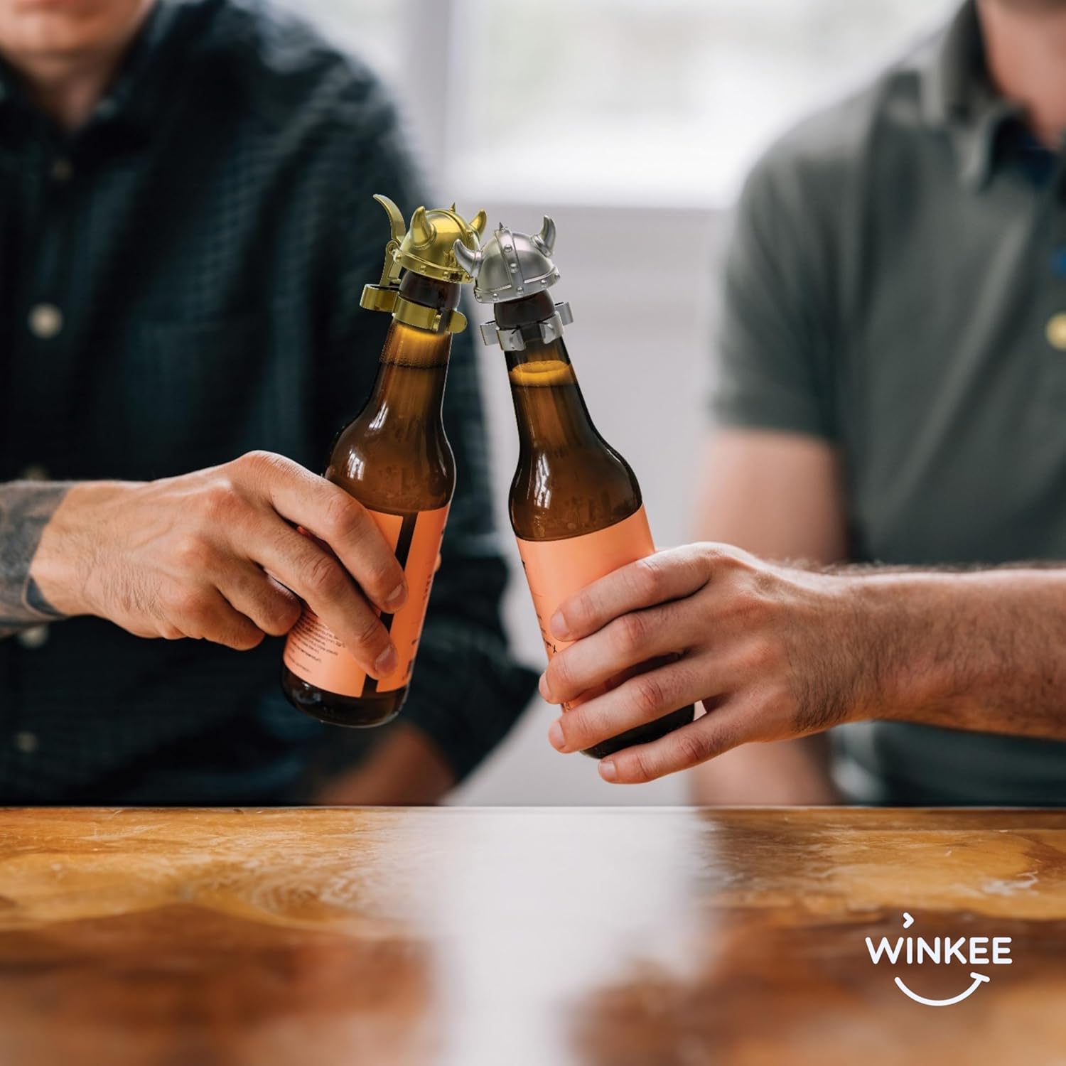 Winkee - Viking Helmet Bottle Stopper Set - 2 Inches