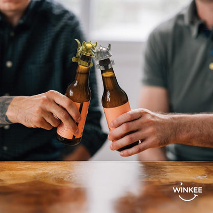 Winkee - Viking Helmet Bottle Stopper Set - 2 Inches