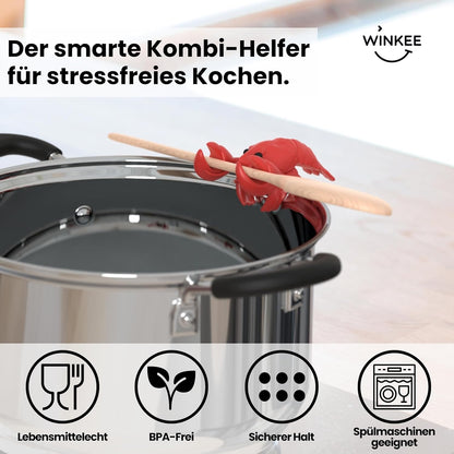 Winkee - Larry Lobster Steam Release & Spoon Holder - Red
