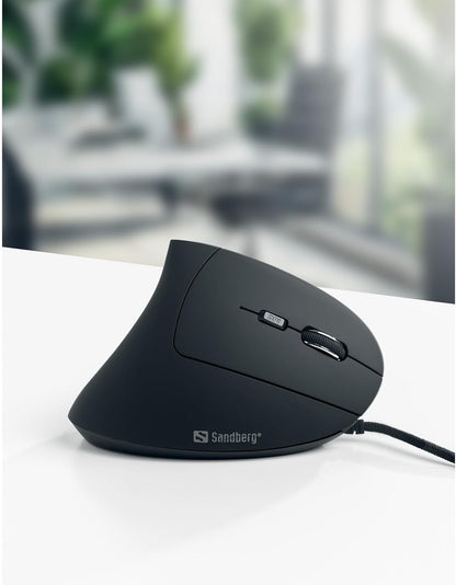 Sandberg 630-14 Verticale Muis met Kabel Zwart