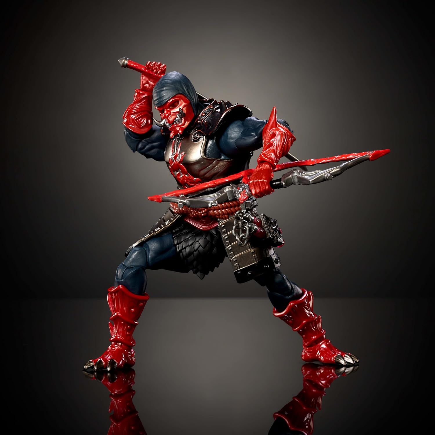 Masters of the Universe Masterverse Action Figure Ninjor, 30 Articulations, 7-inch MOTU Toy, Deluxe Design, Armor & Weapon Accessories, JBP82