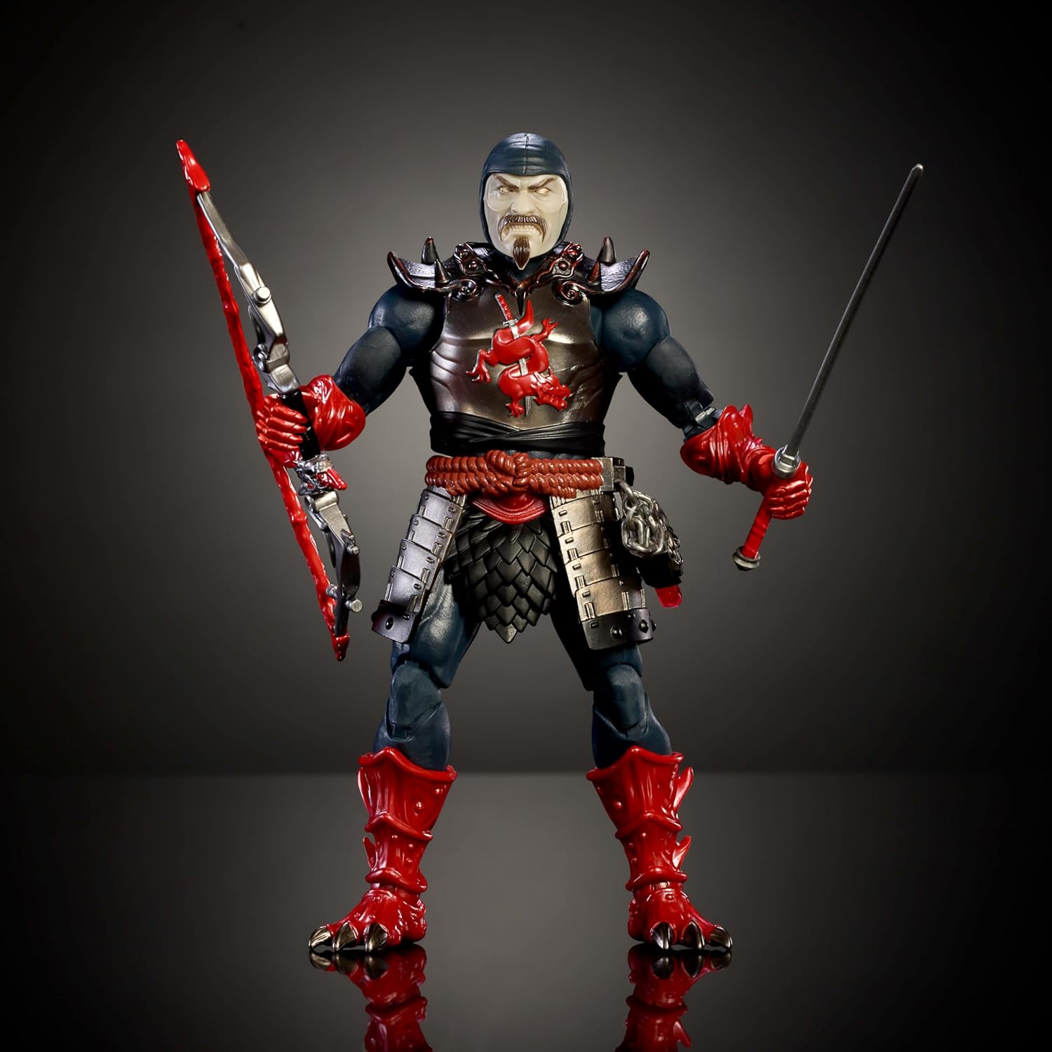 Masters of the Universe Masterverse Action Figure Ninjor, 30 Articulations, 7-inch MOTU Toy, Deluxe Design, Armor & Weapon Accessories, JBP82