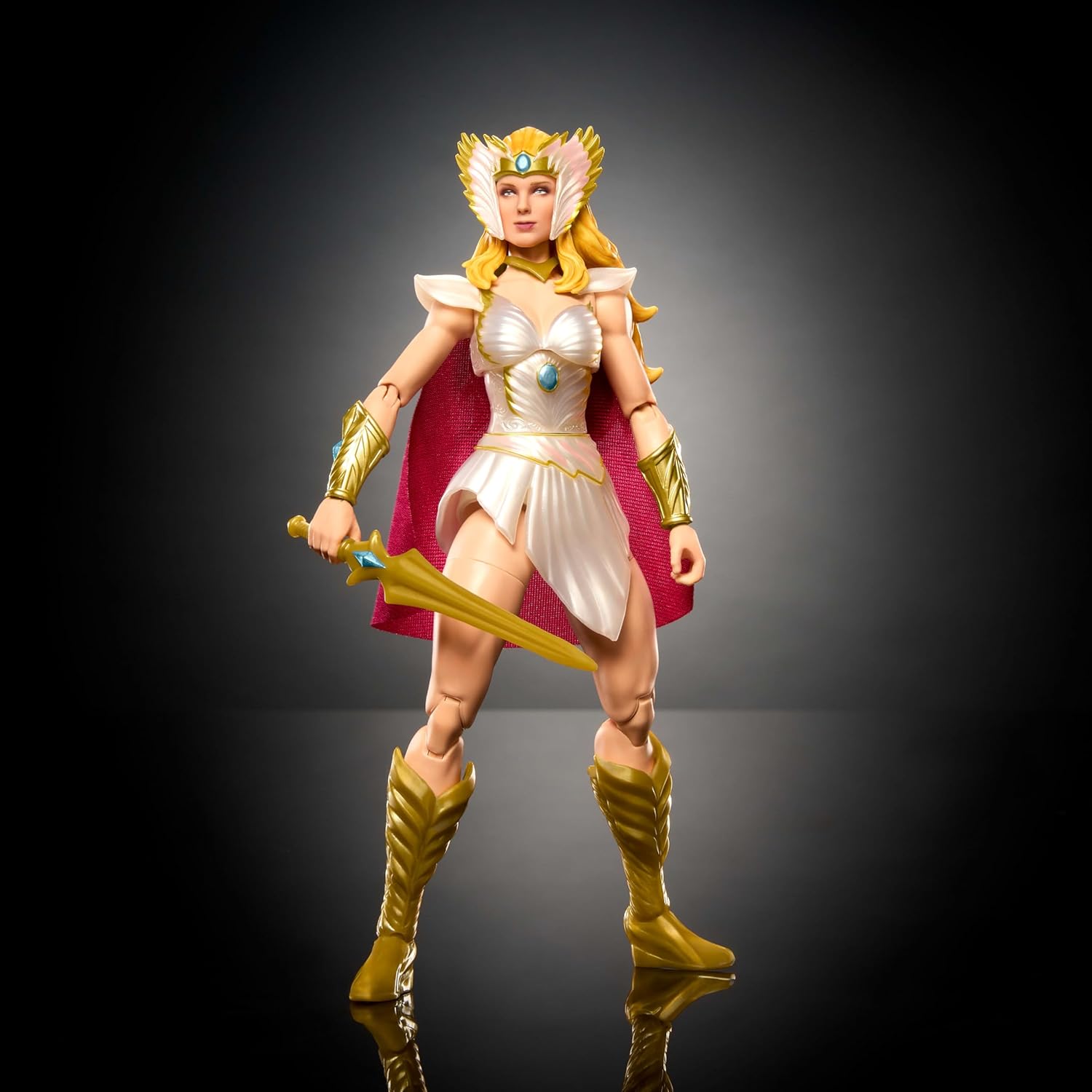Masters of the Universe Masterverse She-Ra Action Figure New Etheria, 7-inch MOTU Toy 30 Articulations, Swap Hands, Soft Goods Cape, Shield, Sword, JBP83