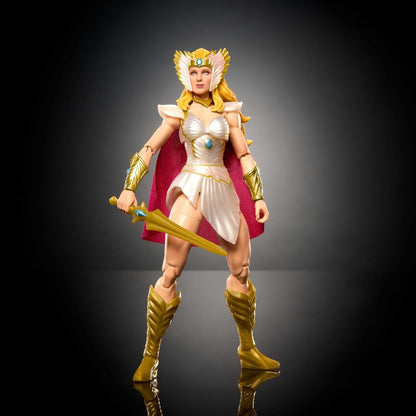 Masters of the Universe Masterverse She-Ra Action Figure New Etheria, 7-inch MOTU Toy 30 Articulations, Swap Hands, Soft Goods Cape, Shield, Sword, JBP83