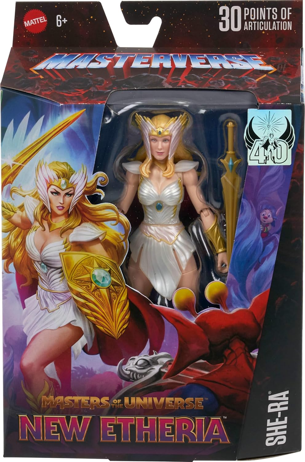 Masters of the Universe Masterverse She-Ra Action Figure New Etheria, 7-inch MOTU Toy 30 Articulations, Swap Hands, Soft Goods Cape, Shield, Sword, JBP83
