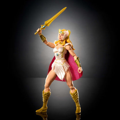 Masters of the Universe Masterverse She-Ra Action Figure New Etheria, 7-inch MOTU Toy 30 Articulations, Swap Hands, Soft Goods Cape, Shield, Sword, JBP83