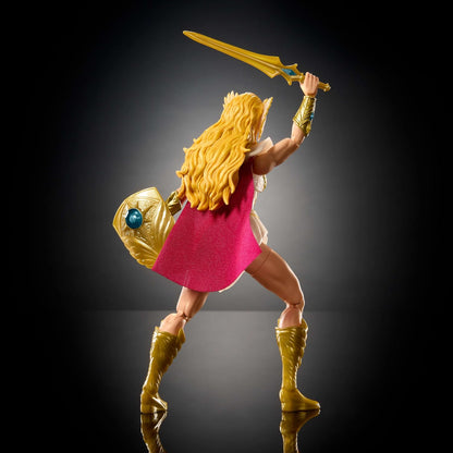Masters of the Universe Masterverse She-Ra Action Figure New Etheria, 7-inch MOTU Toy 30 Articulations, Swap Hands, Soft Goods Cape, Shield, Sword, JBP83