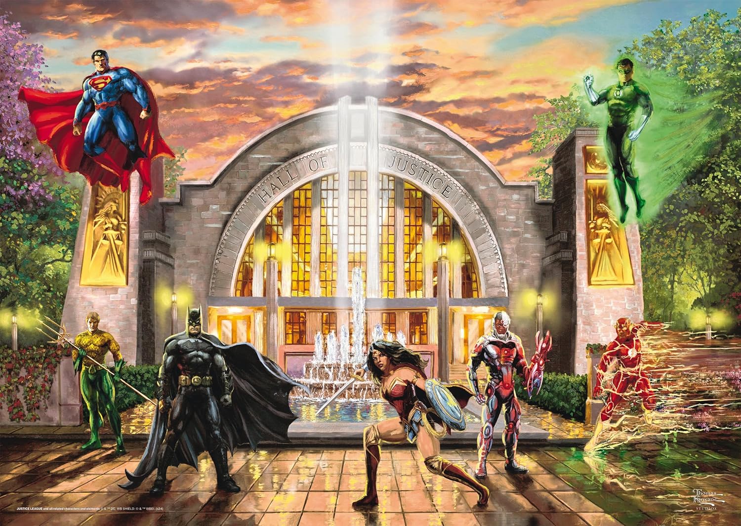 Schmidt | DC: The Hall of Justice (1,000 Pieces) | Jigsaw Puzzle | Ages 14+ | 1+ Players