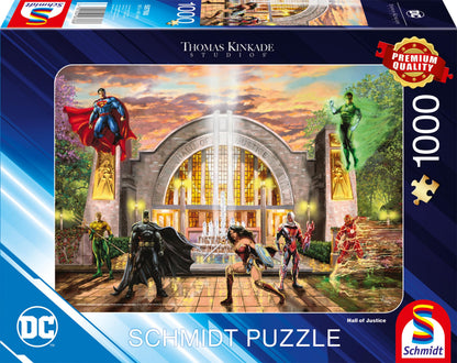 Schmidt | DC: The Hall of Justice (1,000 Pieces) | Jigsaw Puzzle | Ages 14+ | 1+ Players