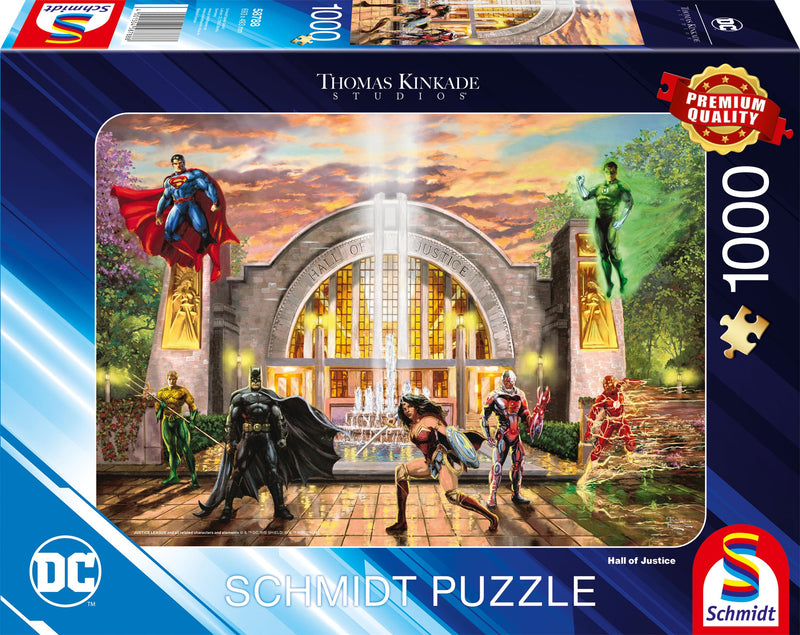 Schmidt | DC: The Hall of Justice (1,000 Pieces) | Jigsaw Puzzle | Ages 14+ | 1+ Players