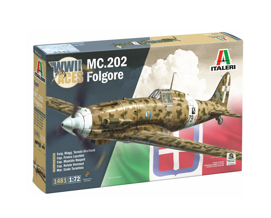 Italeri IT1/72 WW2 IT1481 IT1481 MCCHI MC.202 Folgore Ace Plastic Model