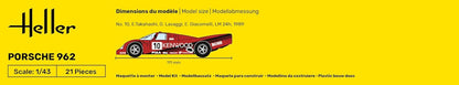Heller 56109 Starter Kit Porsche 962 1/43