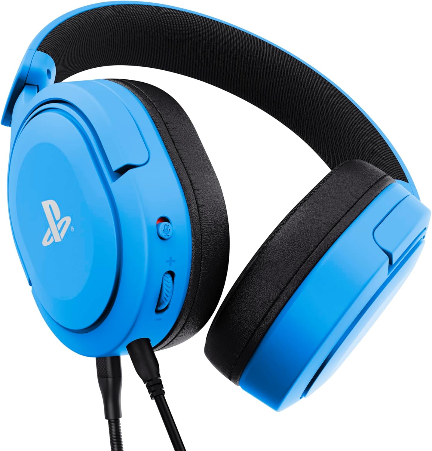 Trust Gaming GXT 498B Forta  Gaming Headset for PS5 / PS4, 1.2m Cable, 50mm Drivers, 3D Audio, Detachable Microphone, Wired Over-Ear Headphones with Mic, Blue