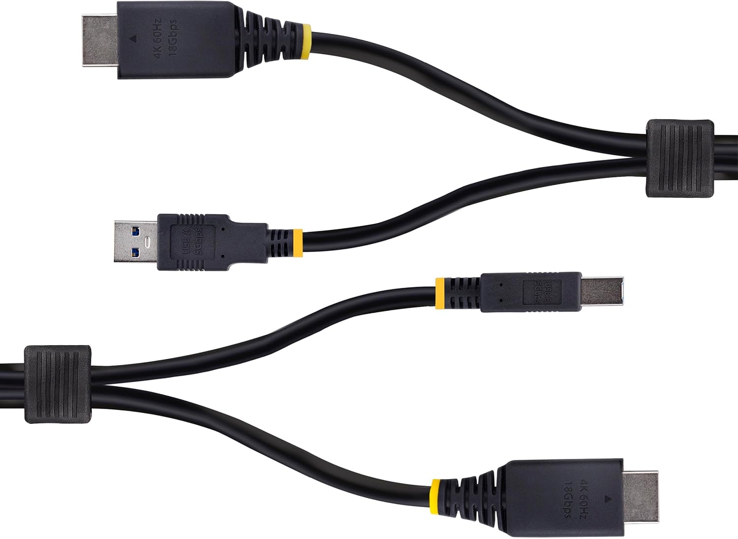 StarTech.com 10ft (3m) HDMI and USB 5Gbps KVM Cable, 4K 60Hz, HDMI 2.0 and USB Combo Cable for KVM Switch