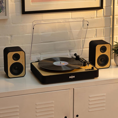 House Of Marley Revolution Bt Turntable With Speakers Signature Black