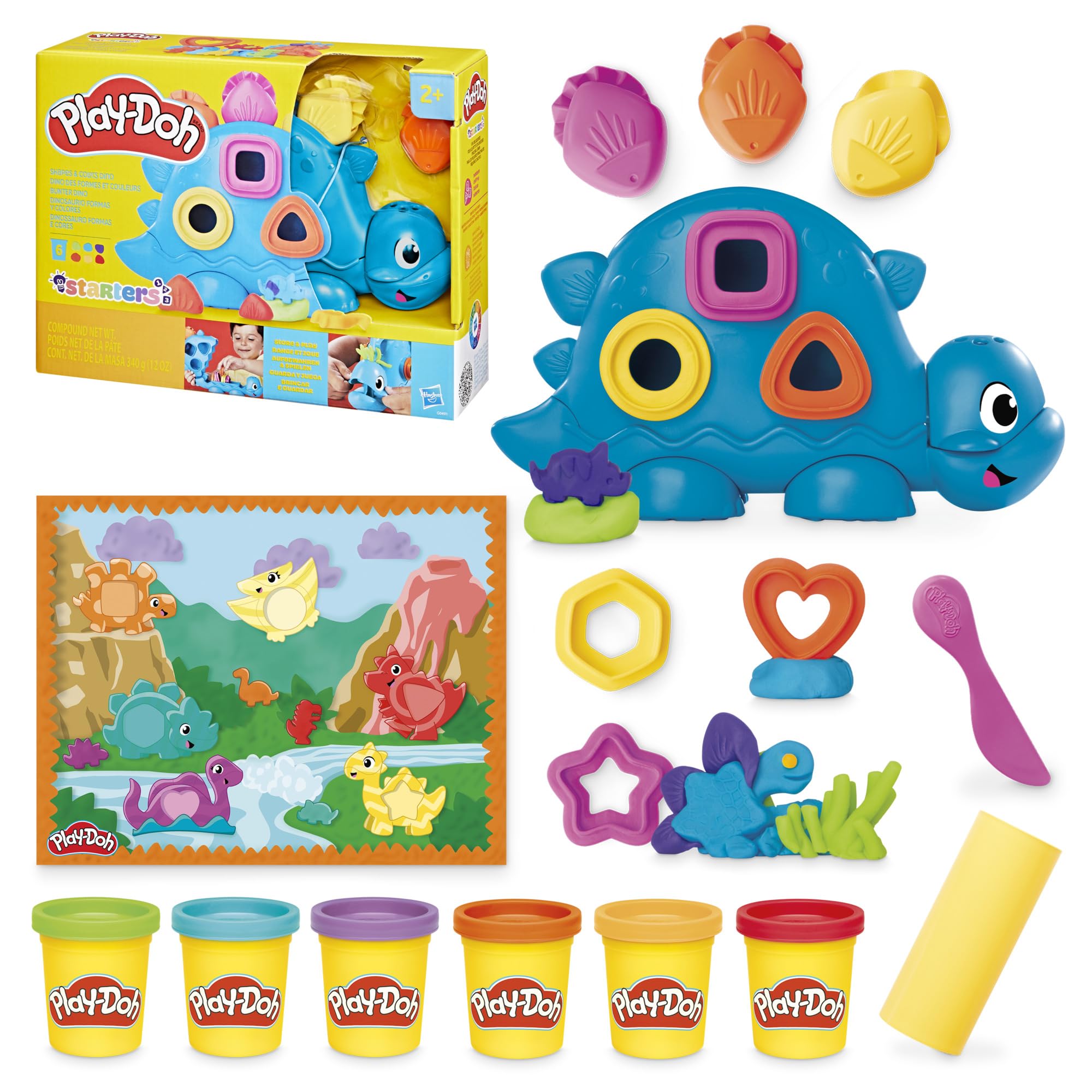 Play-Doh Starters Shapes & Colours Dinosaur Toy