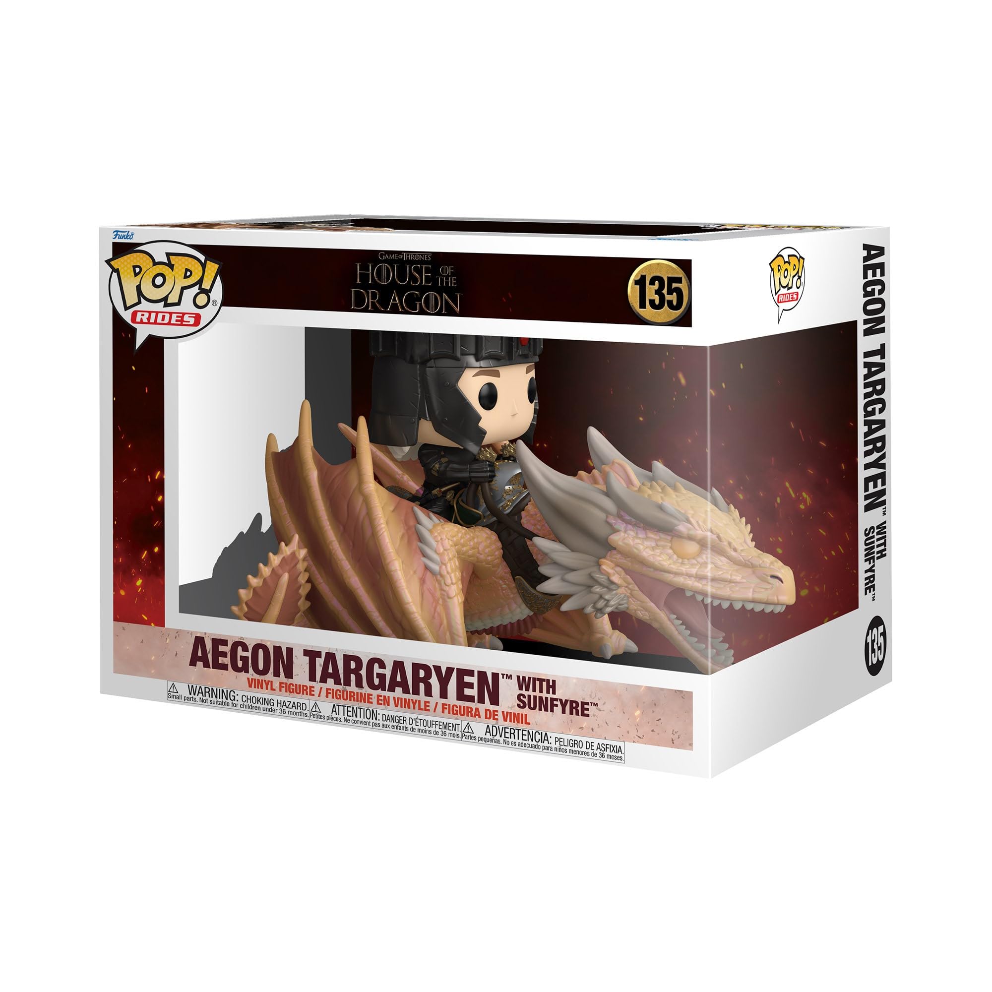 Funko POP! Rides: House Of the Dragon - Aegon Targaryen w/Sunfyre - Collectable Vinyl Figure - Gift Idea - Official Merchandise - Toys for Kids & Adults - Model Figure for Collectors and Display