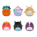 Micromallows Squishmallows Original 6-Pack -Oz the Succulent Plush - Emerald the Seahorse, Aldous the Bat,Greer the Grasshopper, Scarlet the Strawberry, Sloan the Skunk
