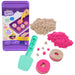 Kinetic Sand, koektrommelset met 227 g speelzand (2 kleuren), 1 stuk gereedschap en 2 vormen, herbruikbare verpakking, knutselen, sensorisch speelgoed