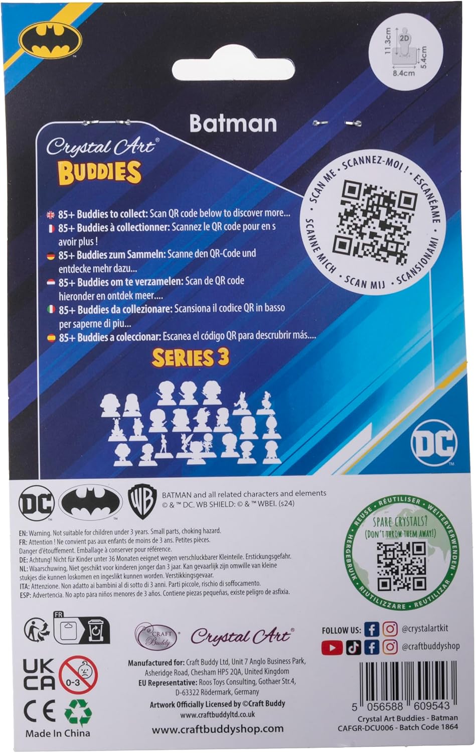 CRYSTAL ART DC Comics Batman Diamond Collection houten figuurset om te verzamelen