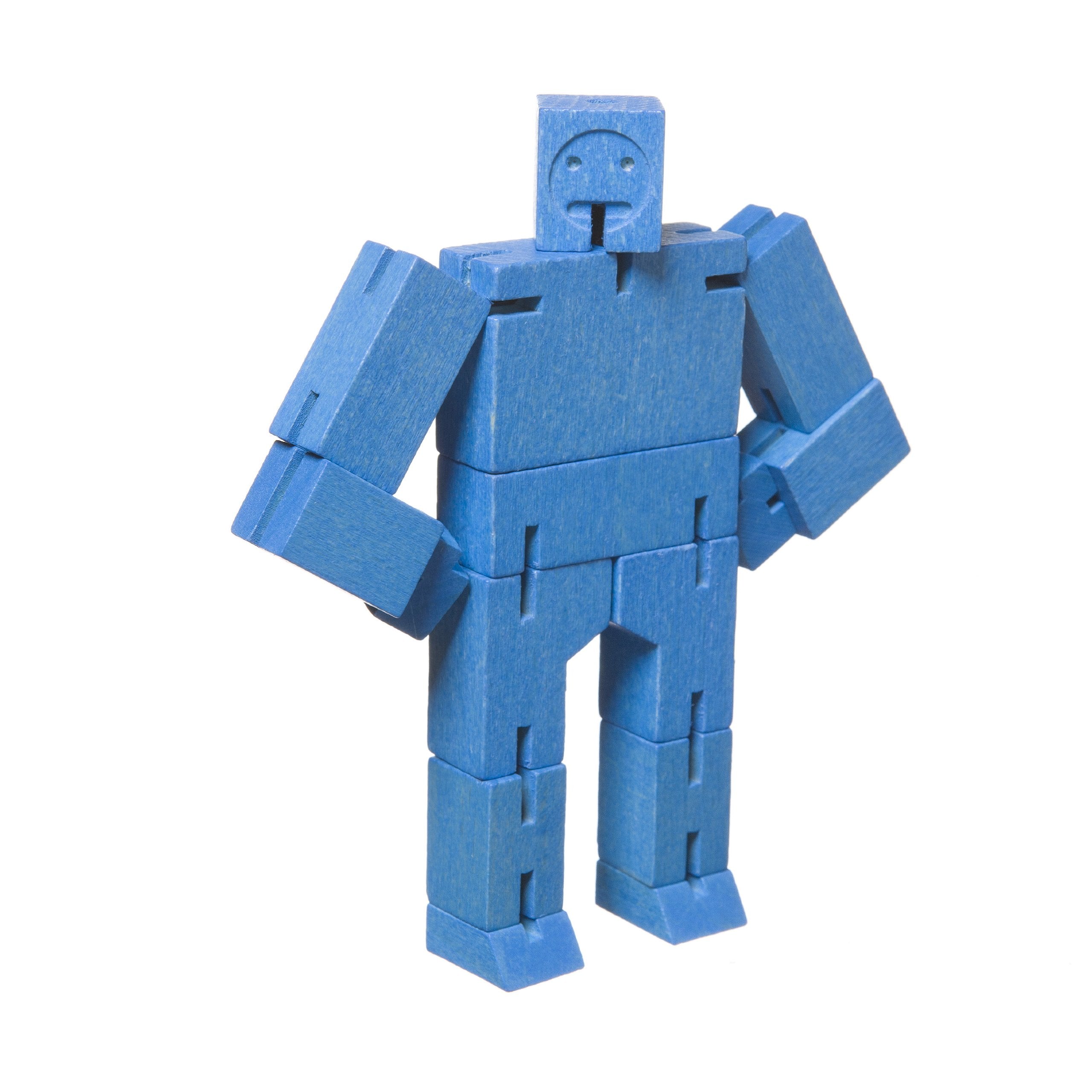 Areaware DWC4B Micro Cubebot Wooden Toy - Blue
