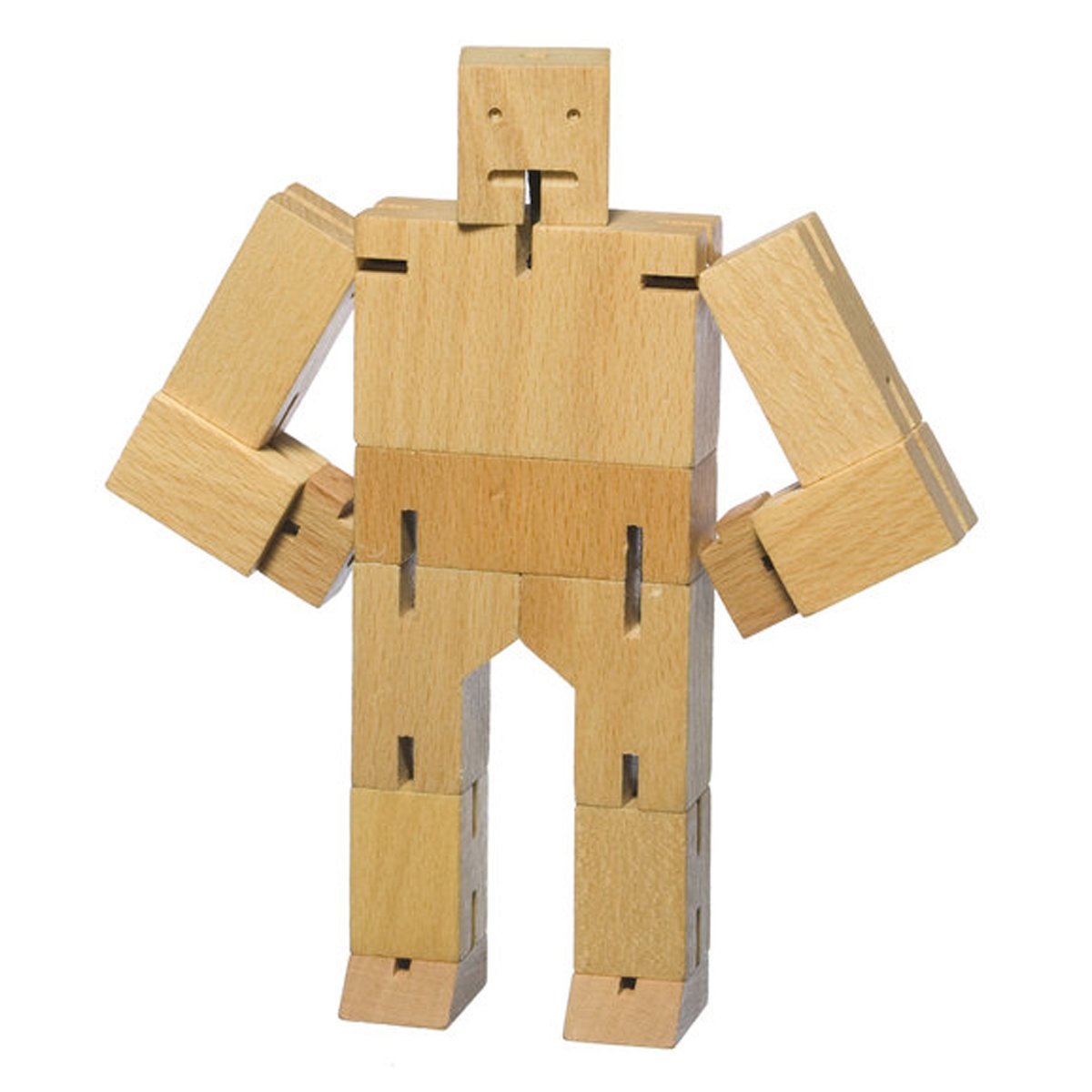 Small Cubebot Wooden Puzzle by Areaware (Natural