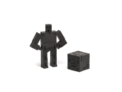 Areaware DWC4BK Micro Cubebot Wooden Toy - Black