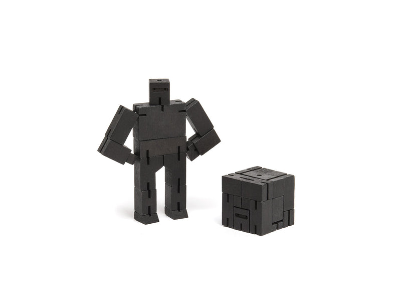 Areaware DWC4BK Micro Cubebot Wooden Toy - Black