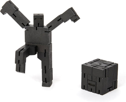 Areaware DWC4BK Micro Cubebot Wooden Toy - Black