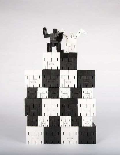 Areaware DWC4BK Micro Cubebot Wooden Toy - Black