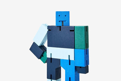 Cubebot Capsule Collection, 3D-puzzelrobot, blauw, multi, David Weeks, Areaware (Small