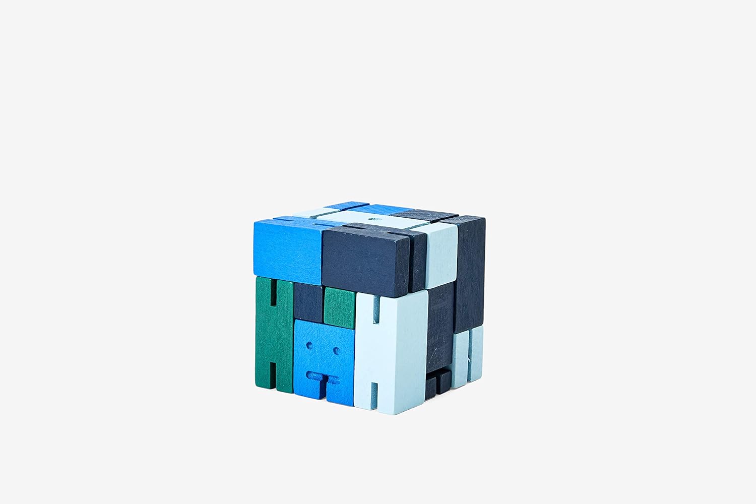 Cubebot Capsule Collection, 3D-puzzelrobot, blauw, multi, David Weeks, Areaware (Small
