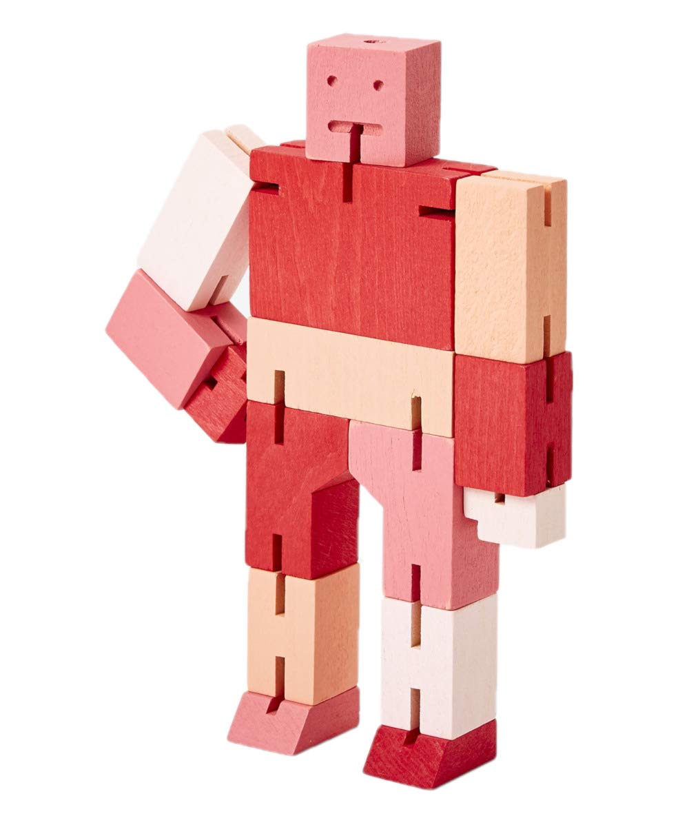Areaware CUBEBOT® Capsule Collection | 3D PUZZLE ROBOT | Red Multi | David Weeks