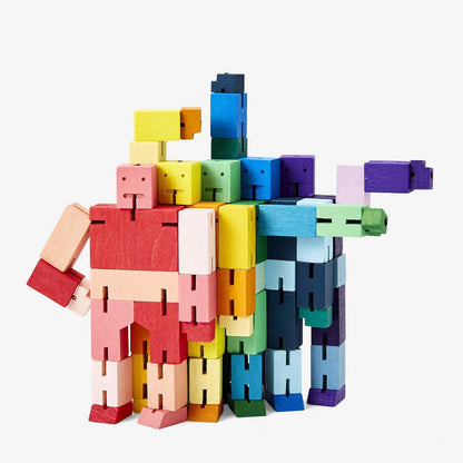 CUBEBOT® Capsule Collectie | 3D-puzzelrobot | Geel Multi | David Weeks | Areaware (Micro