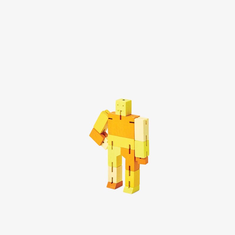 CUBEBOT® Capsule Collectie | 3D-puzzelrobot | Geel Multi | David Weeks | Areaware (Micro
