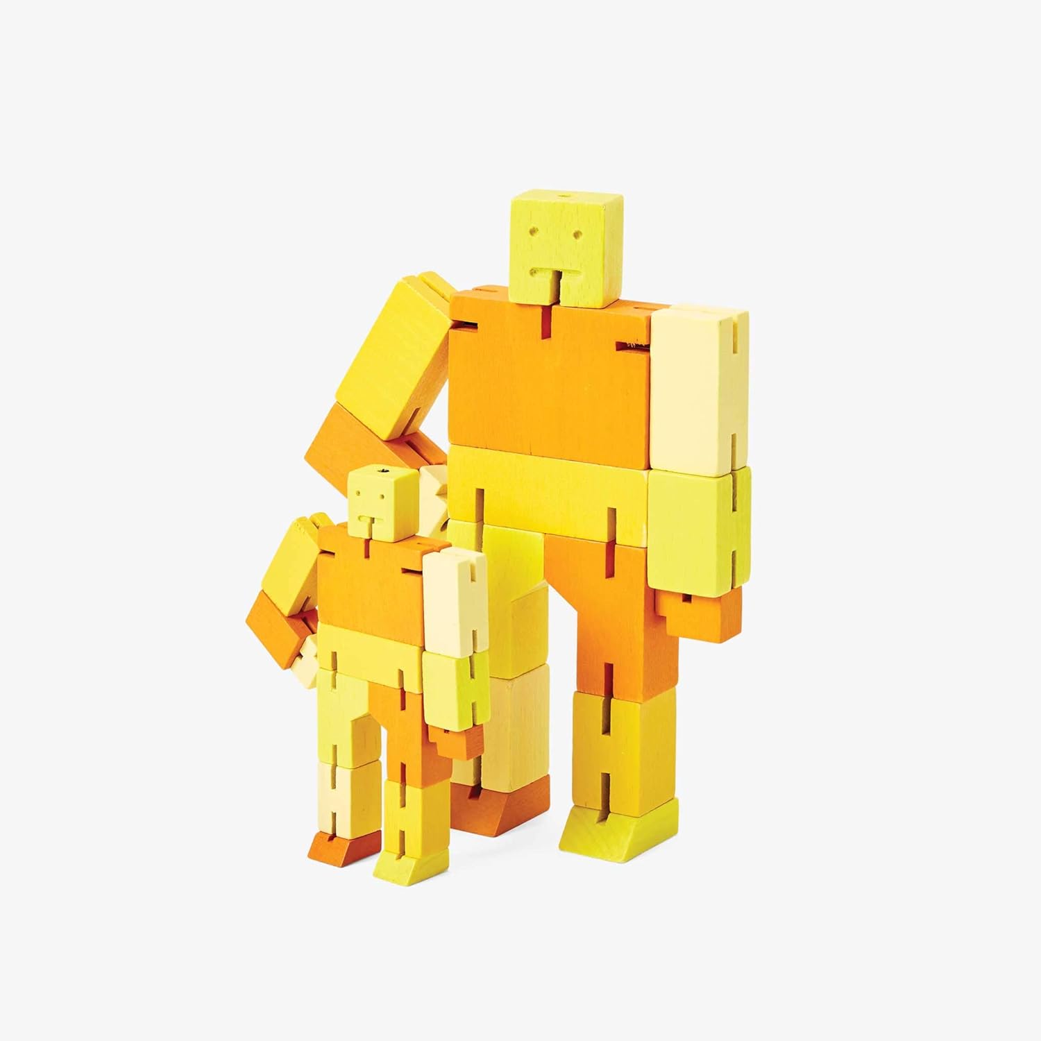 CUBEBOT® Capsule Collectie | 3D-puzzelrobot | Geel Multi | David Weeks | Areaware (Micro