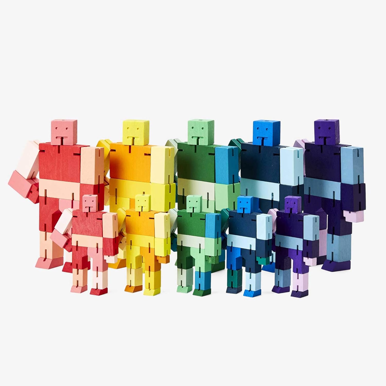 Areaware CUBEBOT® Capsule Collection | 3D Robot | Red Multi | David Weeks (Micro