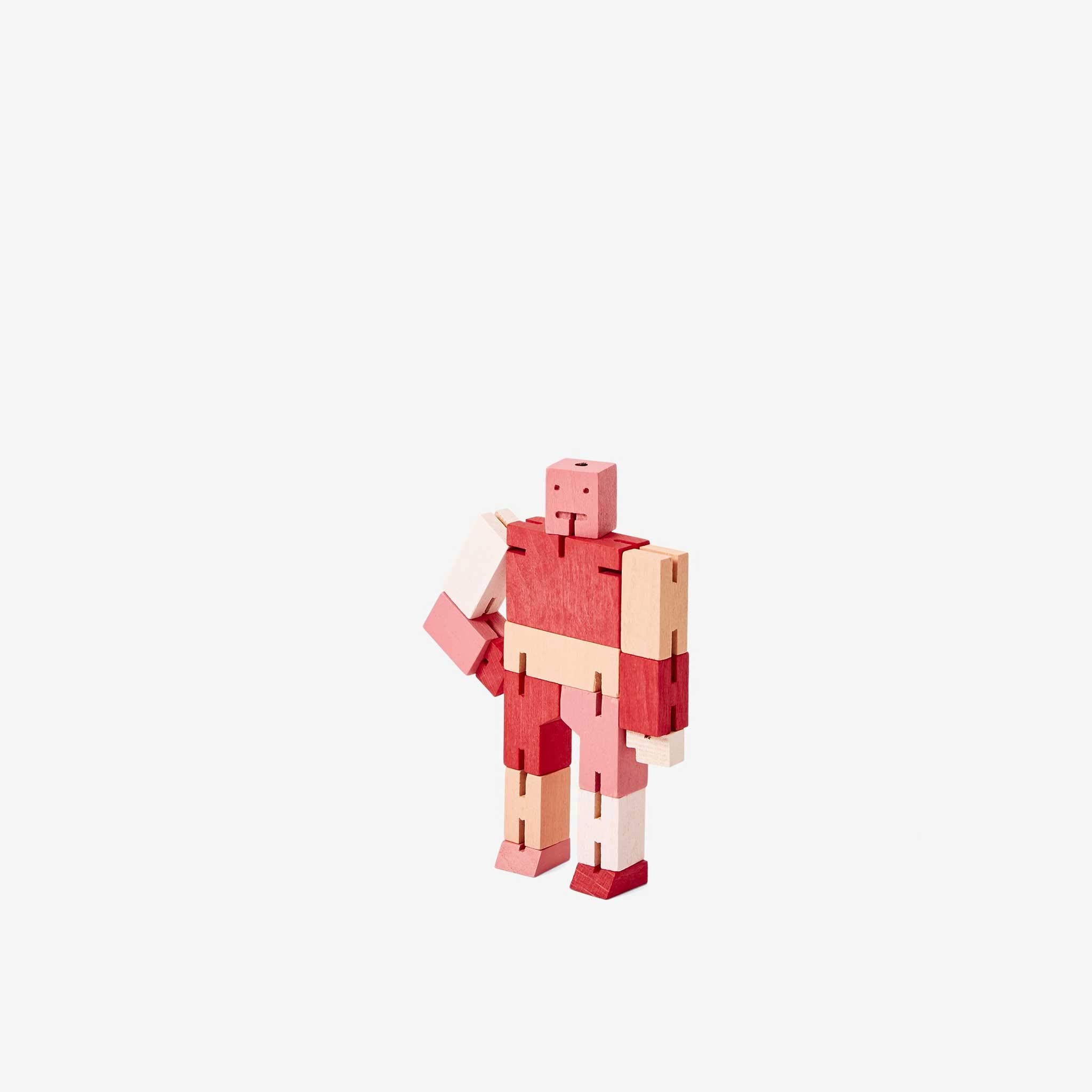 Areaware CUBEBOT® Capsule Collection | 3D Robot | Red Multi | David Weeks (Micro