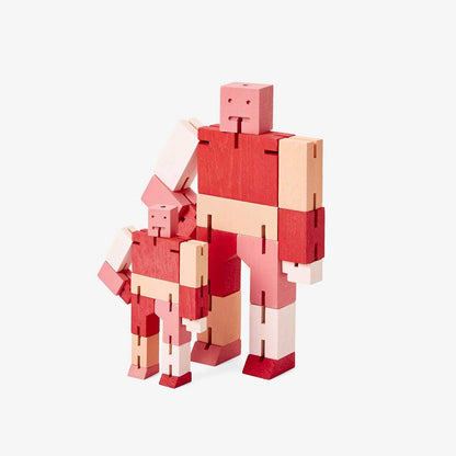 Areaware CUBEBOT® Capsule Collection | 3D Robot | Red Multi | David Weeks (Micro