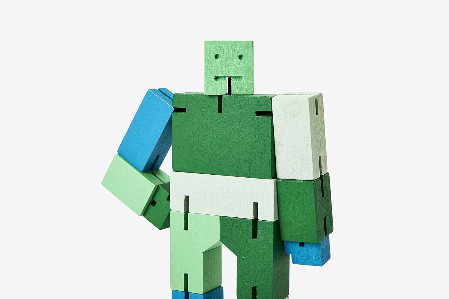 Areaware CUBEBOT® Capsule Collection | 3D puzzelrobot | Groen Multi | David Weeks (Micro