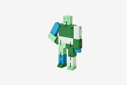 Areaware CUBEBOT® Capsule Collection | 3D puzzelrobot | Groen Multi | David Weeks (Micro