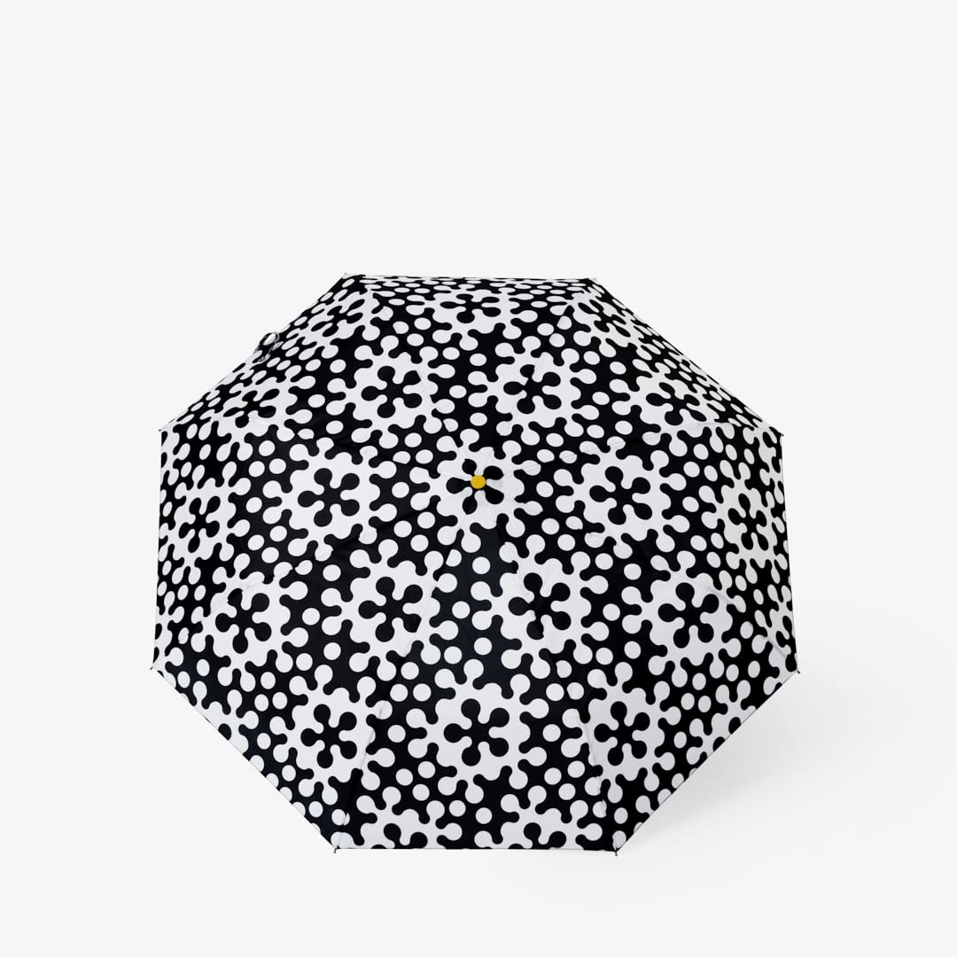 Areaware Pattern Umbrella | Monochrome Rain Umbrella | Open Diameter = 53 cm | Dusen Dusen, Black & White