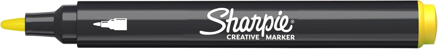 SHARPIE Pennarello acrilico, punta rotonda, giallo