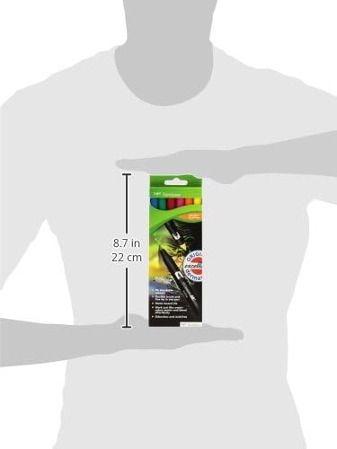 Tombow ABT-6C-3 Set of 6 ABT Felt-tip Dual Brush pens with 2 Tips, dermatologically Tested