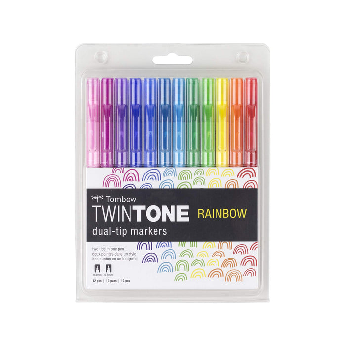 Tombow AMERICAN INC. Markers TWINTONE Rainbow, One Size
