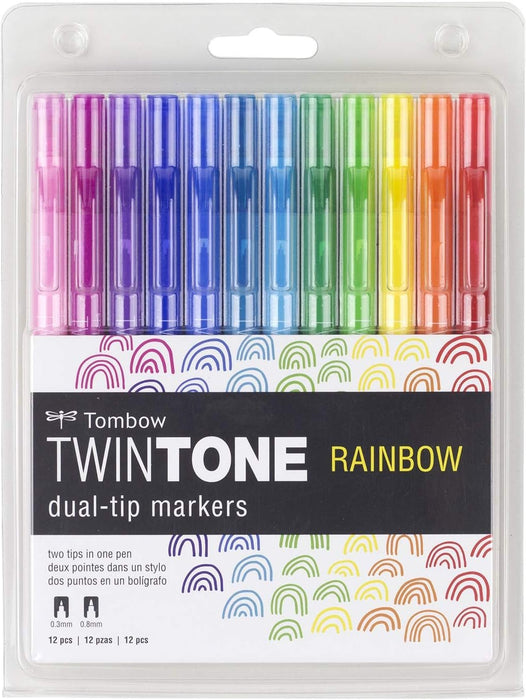 Tombow AMERICAN INC. Markers TWINTONE Rainbow, One Size