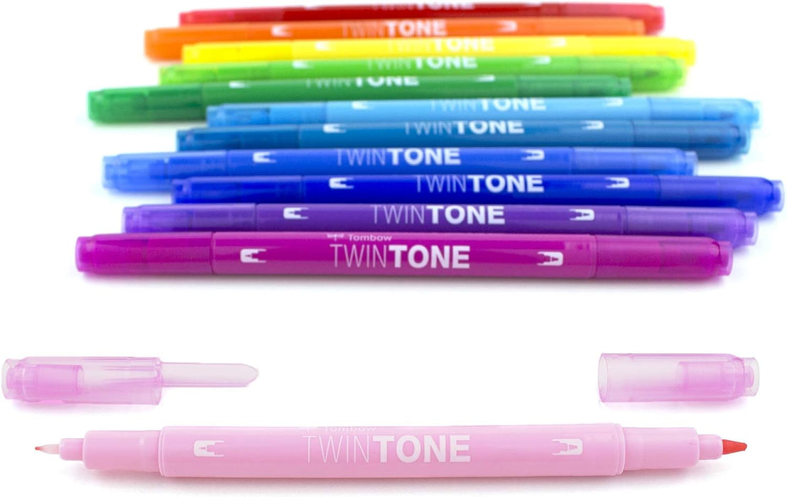 Tombow AMERICAN INC. Markers TWINTONE Rainbow, One Size