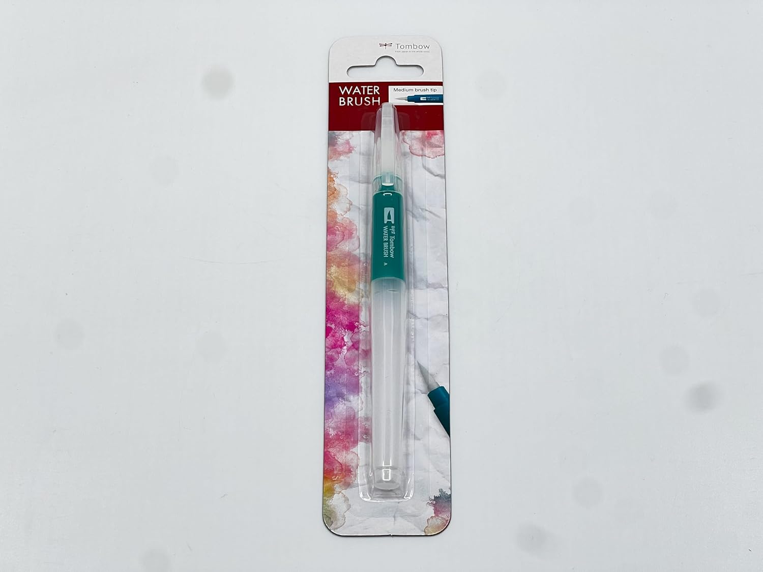 Tombow Water Brush Flat tip, refillable Watercolour Brush for Watercolour Techniques, Adjustable Water Flow, Easy to Clean